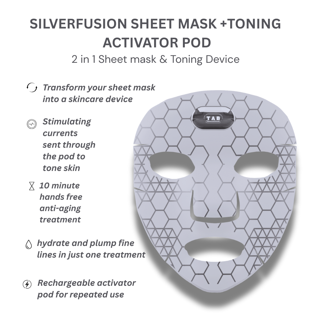 SILVERFUSION SHEET MASK+ TONING POD  + MASK REFILL KIT (8 MASKS INCLUDED)